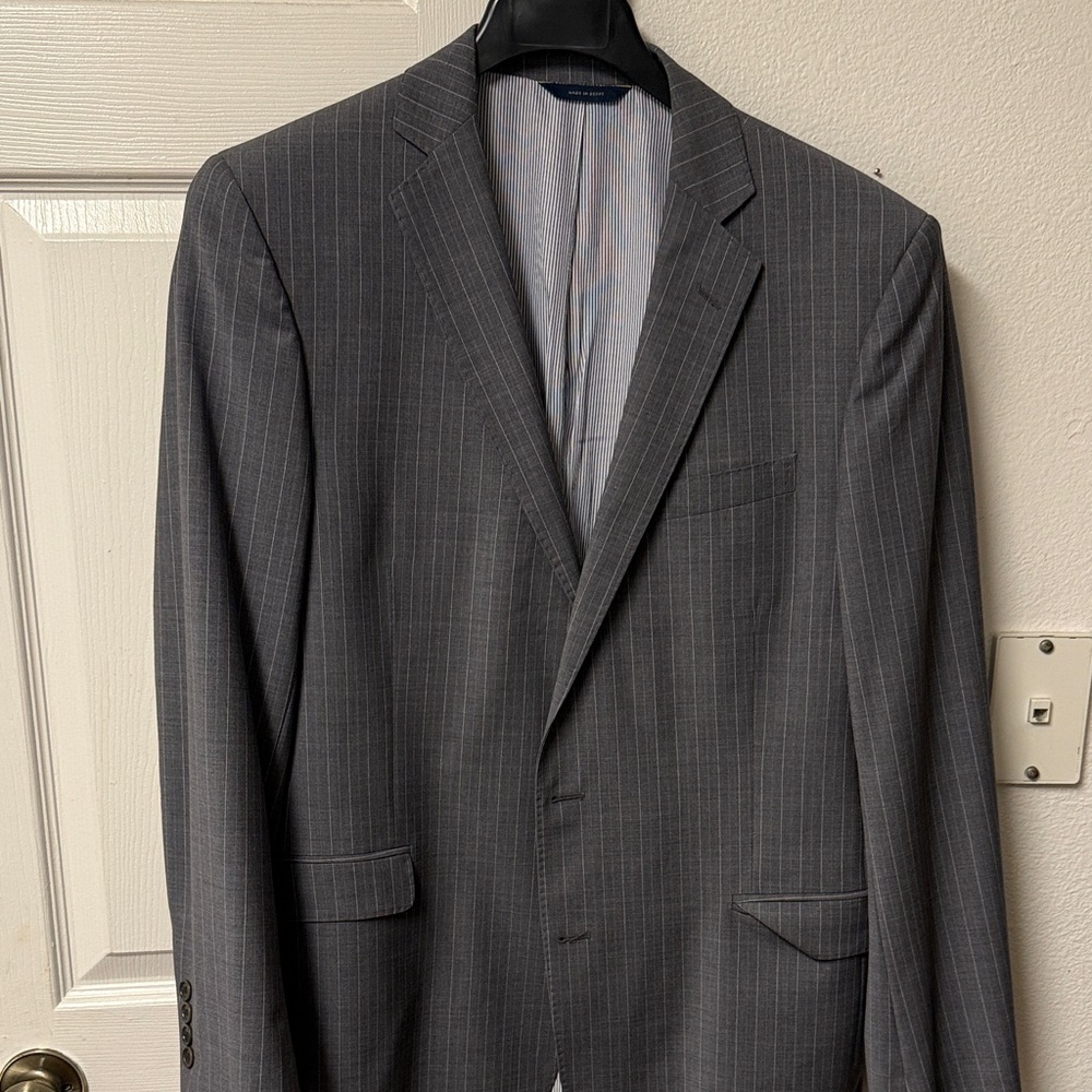 Brooks Brothers Grey Pinstripe Blazer Suit Jacket 42L